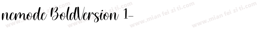 nemode BoldVersion 1字体转换